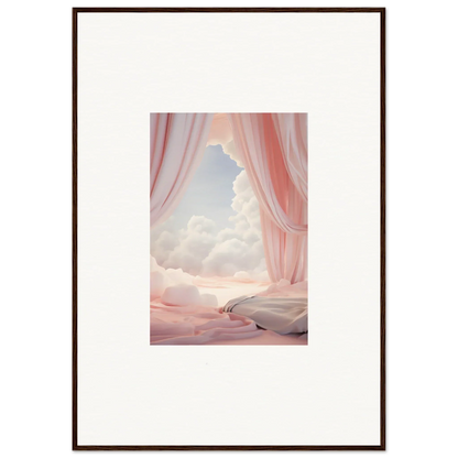 Framed canvas print of a dreamy pink landscape, perfect for your room decoration