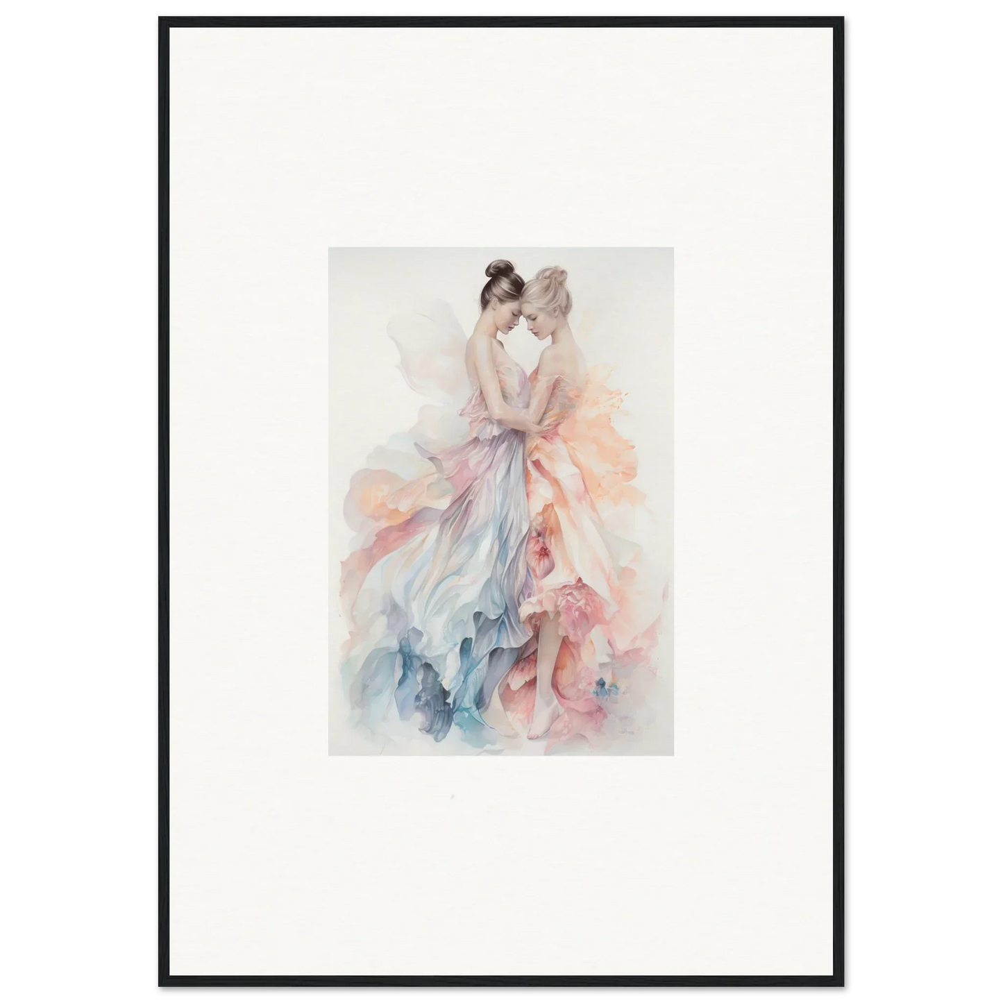 Delicate watercolor painting of a dancer, from the Ethereal Lacework Wispers collection