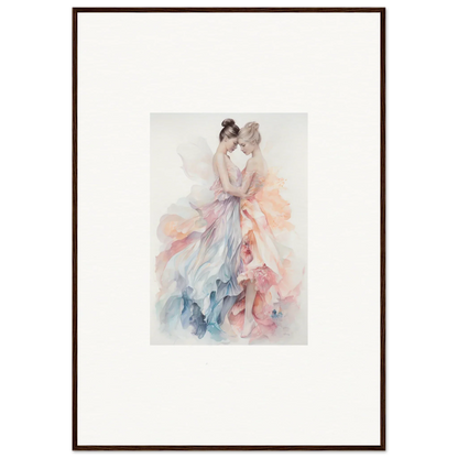 Delicate watercolor of a figure in a flowing dress from Ethereal Lacework Wispers