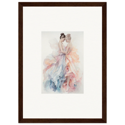 Delicate watercolor of a dancer in a pastel dress from Ethereal Lacework Wispers