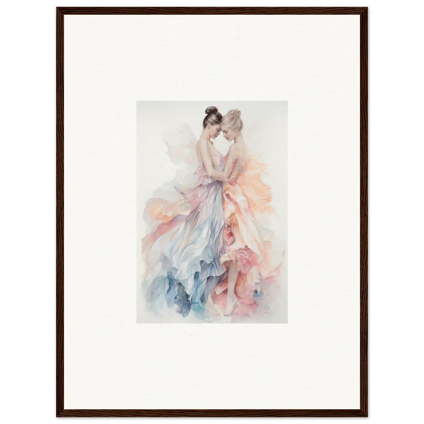 Delicate watercolor figure in flowing dress from Ethereal Lacework Wispers special edition art