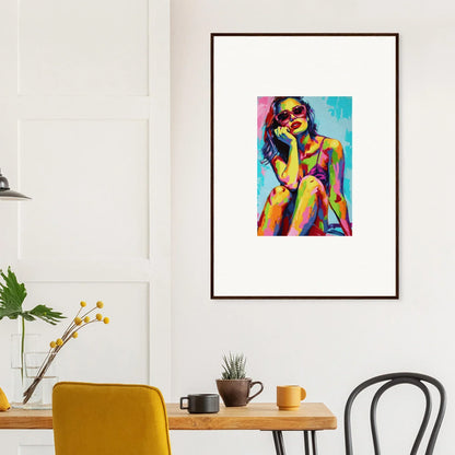 Colorful abstract portrait canvas print perfect for mindscape reverie room decoration