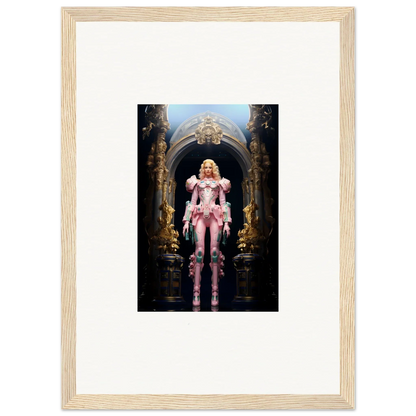 Blonde figure in ornate pink armor as Pastry Vanguard wall art for room decor