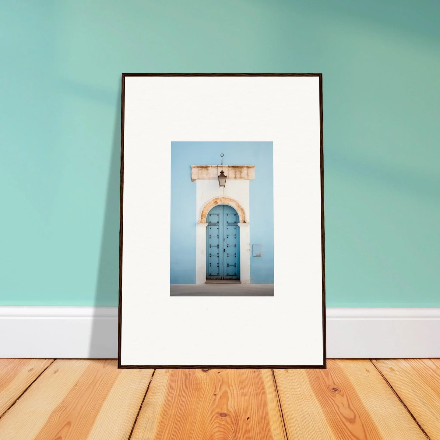 Framed photograph of a blue ornate door in Ethereal Portals Imagined special edition art™