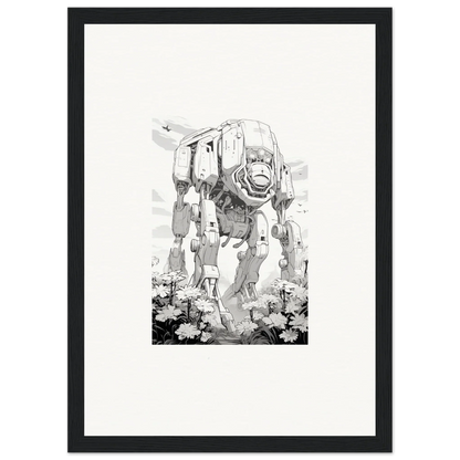 Mechanical quadrupedal walker wall art for room decoration in Ethereal Robo-Scape