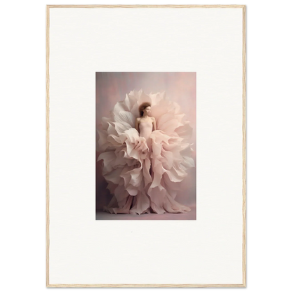 Stunning figure in white fabric like petals from Ethereal Silence Blossoms special edition art™