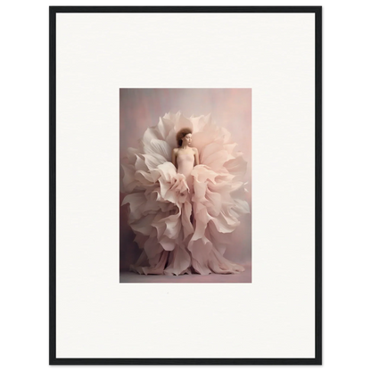 Dancer emerging from pink petals in Ethereal Silence Blossoms special edition art™