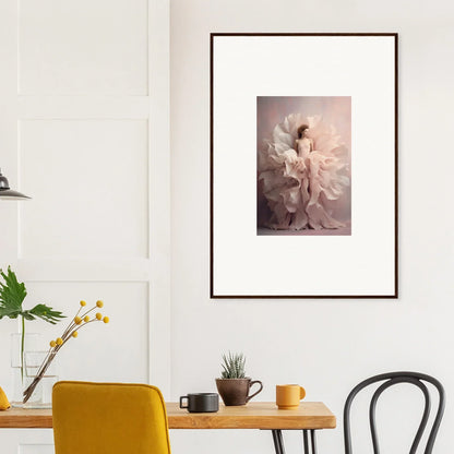 Framed art print of an ethereal figure in pink for Ethereal Silence Blossoms collection