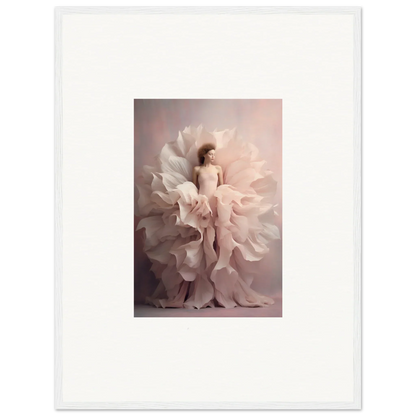 Dancer in white petals symbolizes Ethereal Silence Blossoms special edition art™