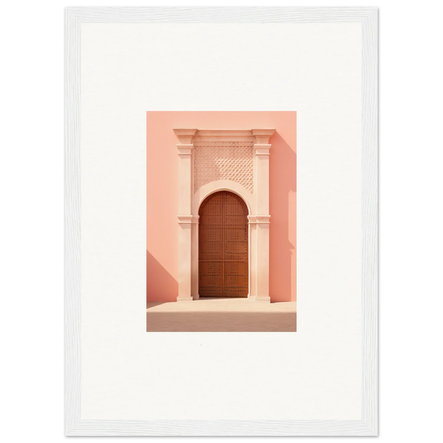 Ornate wooden door and stone archway in Ethereal Sun Portal special edition art