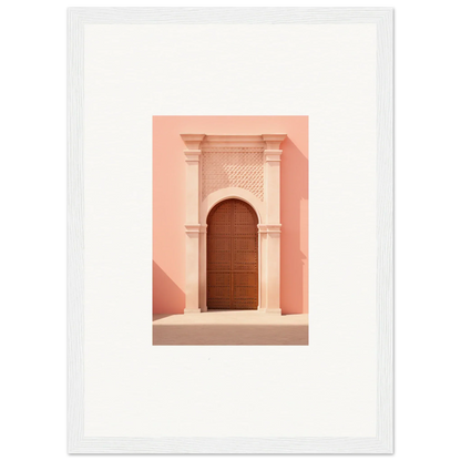 Ornate wooden door and stone archway in Ethereal Sun Portal special edition art