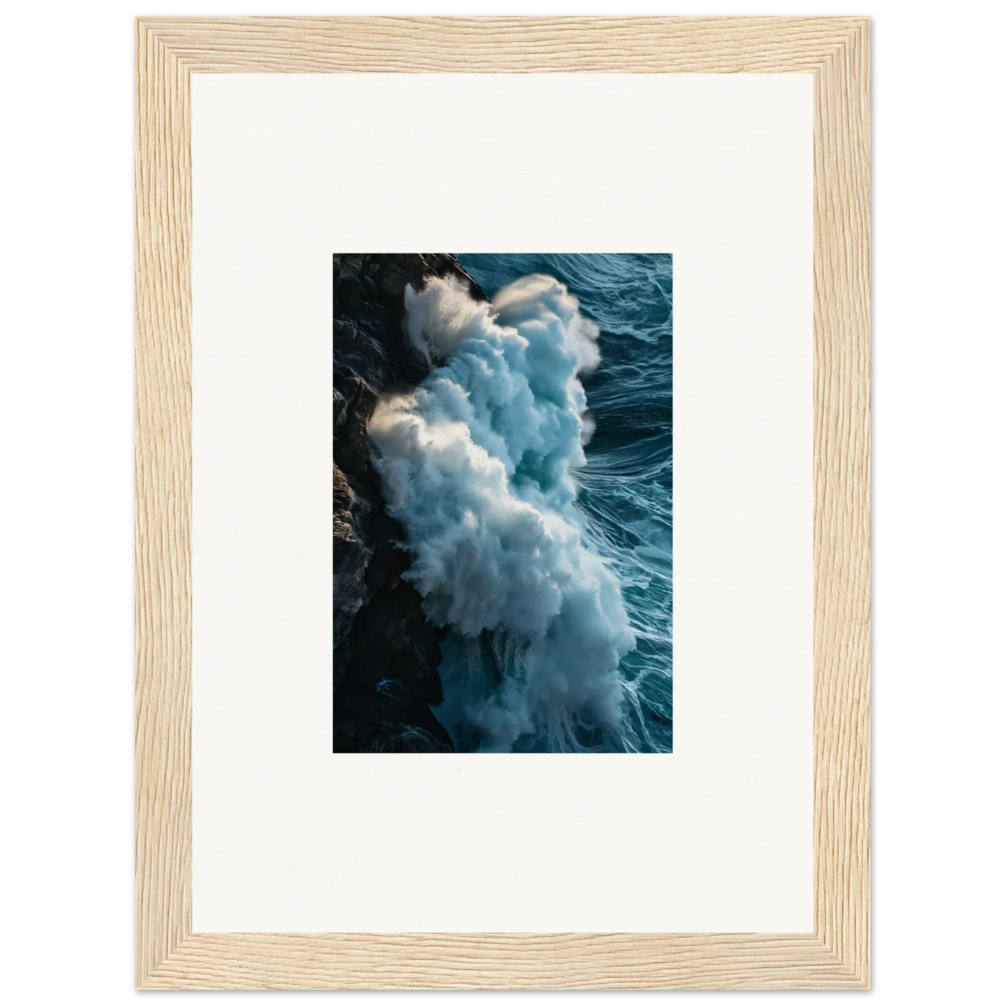 Crashing ocean wave canvas print, perfect wall art for stylish room decoration