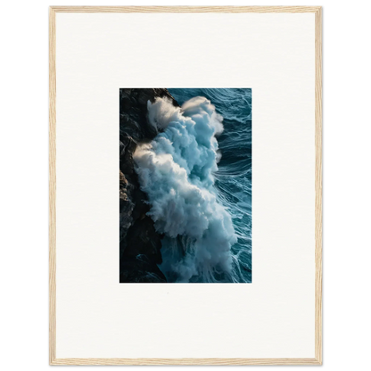 Vibrant crashing ocean wave with foam, perfect for wall art and room decoration