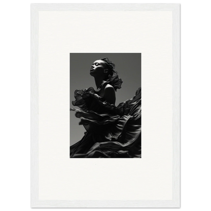 Dramatic black and white portrait for Ethereal Twilight Reverie framed wall art