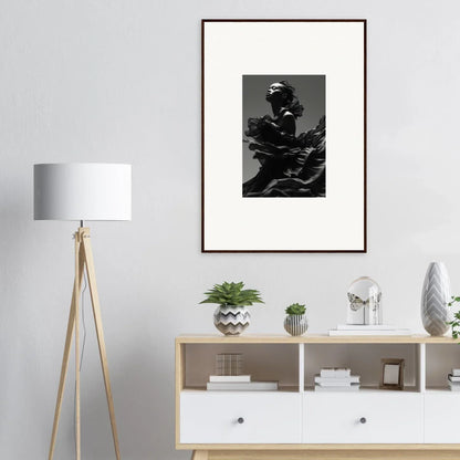 Framed black and white photograph of Twilight Reverie for stylish room decor