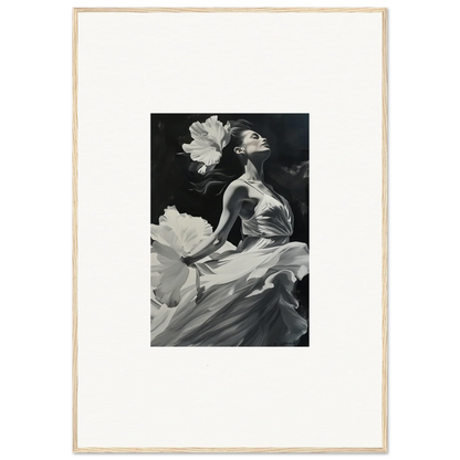 Black and white canvas print of an Ethereal Visionary Reverie for room decoration