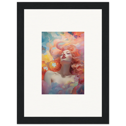 Colorful portrait painting of a woman representing Euphoria Epiphany for stunning room decor