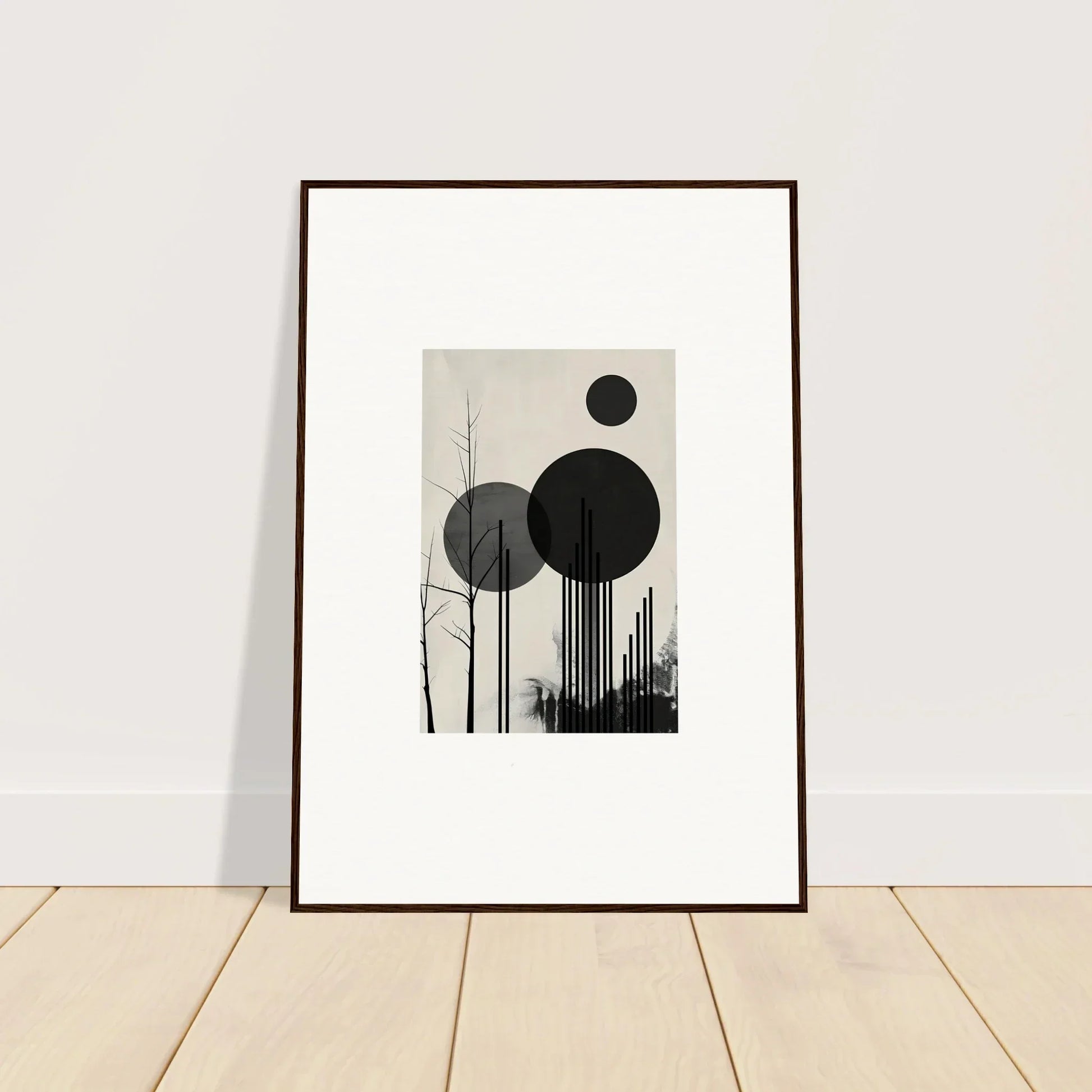 Framed abstract geometric canvas print, perfect for dropscape wandering room decoration