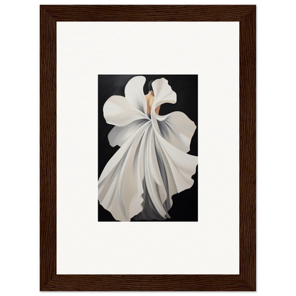 White orchid flower on dark background, perfect for Canvas Waves room decor