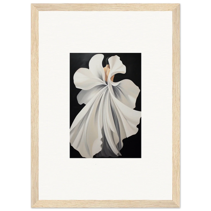 White orchid flower with delicate petals for elegant room decor and framed wall art