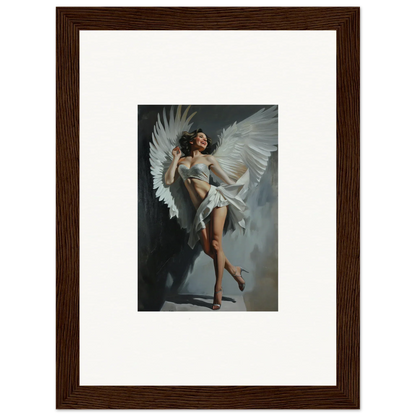 Framed wall art of an angelic figure, perfect for bliss effervescent room decor