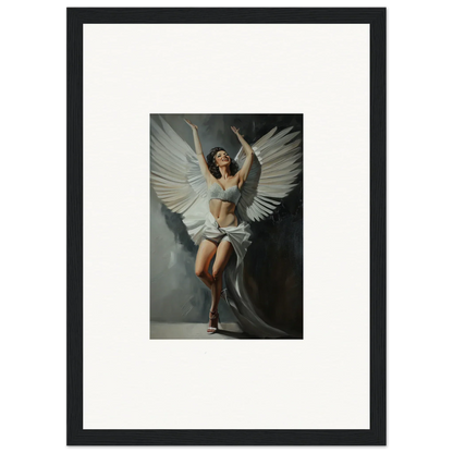 Winged female figure in a dynamic pose for bliss paradise canvas print room decoration