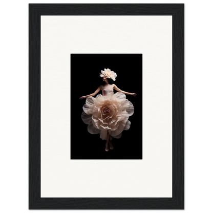 Delicate figurine resembling a ballerina with a dress shaped like a blooming rose.