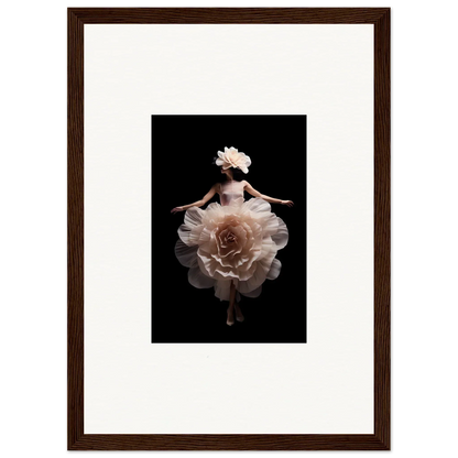 Delicate figurine of a ballerina with a dress resembling a blooming flower.