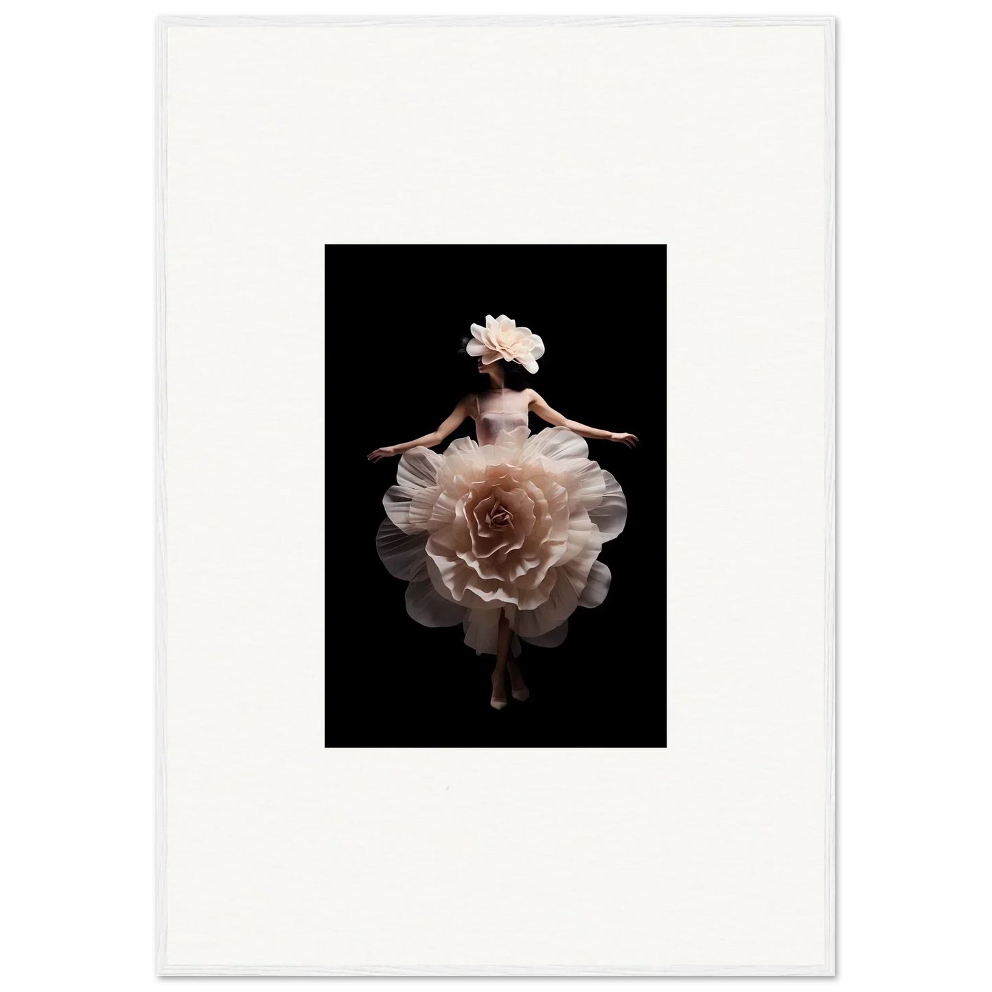 Ballerina figure with a skirt resembling a blooming rose.