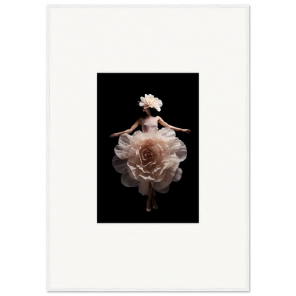 Ballerina figure with a skirt resembling a blooming rose.