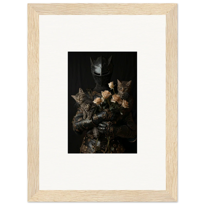 Framed wall art of a dark still life with flowers for Cuddle Chaotica room decor