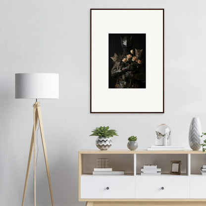 Framed dark floral still life painting, perfect for Cuddle Chaotica room decor