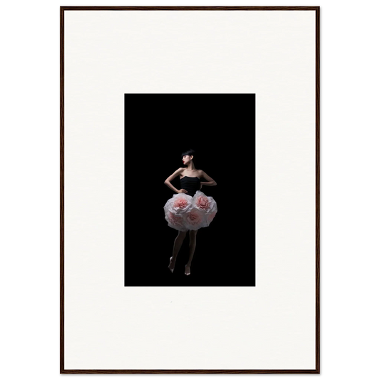 Ballerina in pink tutu costume for floral-themed canvas prints and room decor