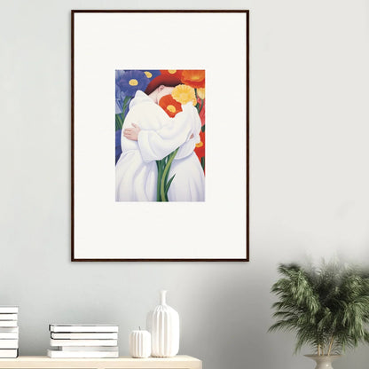 Framed wall art of a white calla lily for vibrant room decor and canvas prints