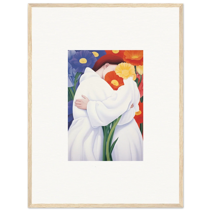 Abstract painting of a white Calla Lily for elegant room decor and framed wall art