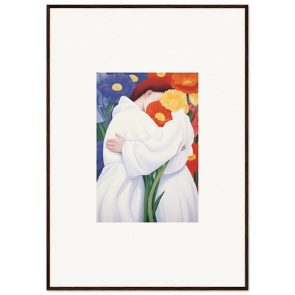 Abstract painting of white calla lilies for vibrant room decor and canvas prints