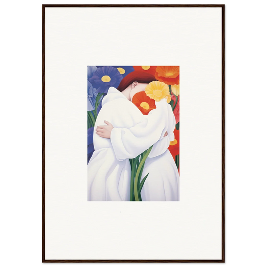 Abstract painting of white calla lilies for vibrant room decor and canvas prints