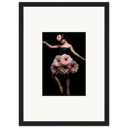 Dancer in pink flower petal skirt for Floral Reverie Wrapped room decor wall art