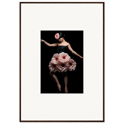 Artistic figure in floral dress for Floral Reverie Wrapped wall art room decor