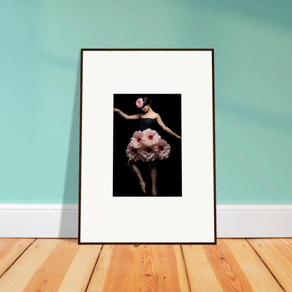 Framed wall art of a ballet dancer in pink tutu for stunning room decor reverie wrapped