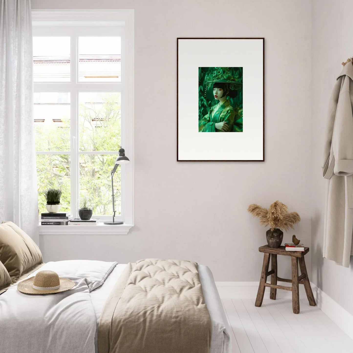 Framed portrait amid green leaves for a stunning room decoration in Flora’s Whispering Spectacle