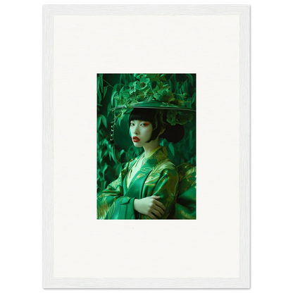 Portrait of a woman in East Asian attire for a stylish room decoration canvas print