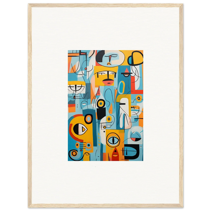 Abstract geometric art in blue, orange, and yellow for Fragment Streams Tango special edition