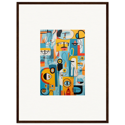 Abstract geometric art in blue, orange, and yellow from Fragment Streams Tango, special edition art™