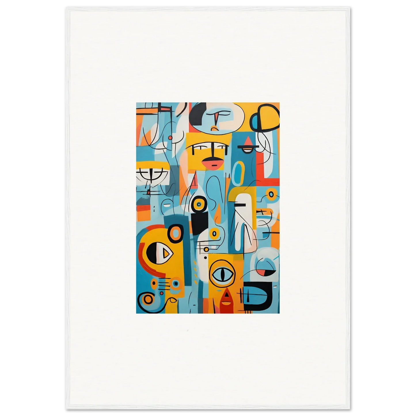 Abstract geometric art in blue, orange, and yellow for Fragment Streams Tango special edition art™