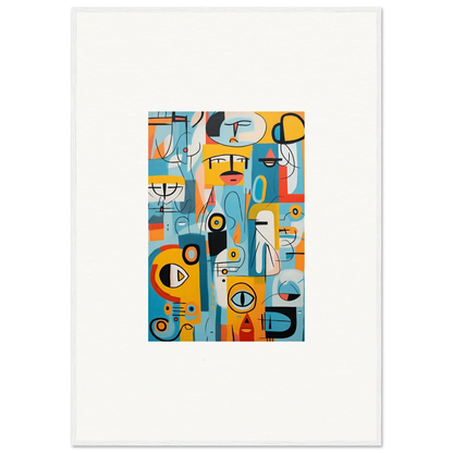 Abstract geometric art in blue, orange, and yellow for Fragment Streams Tango special edition art™