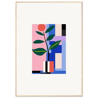 Abstract geometric illustration of a potted plant for Blooms Ballet room decor