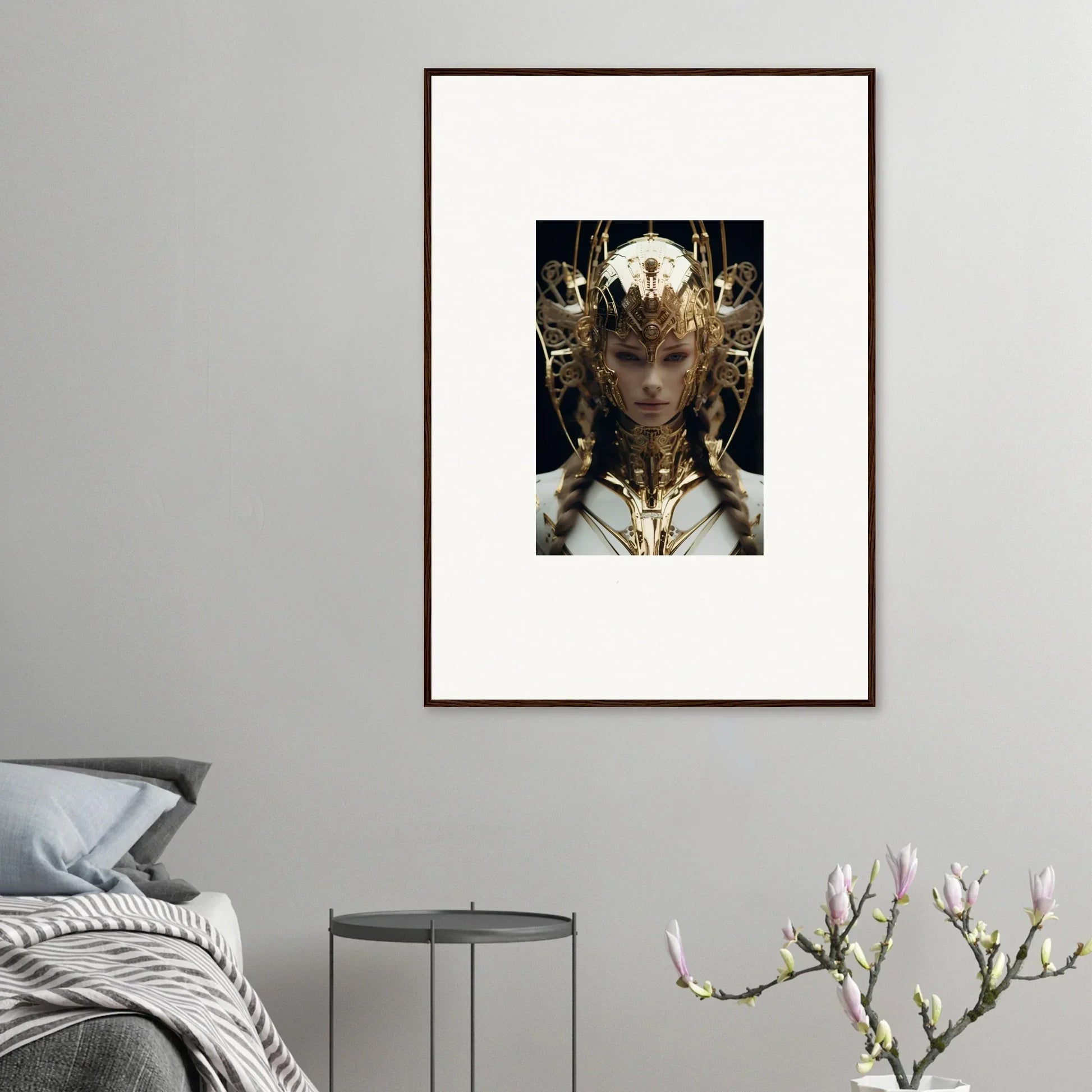 Framed artwork of ornate fantasy portrait from Future Opulence Rewoven collection