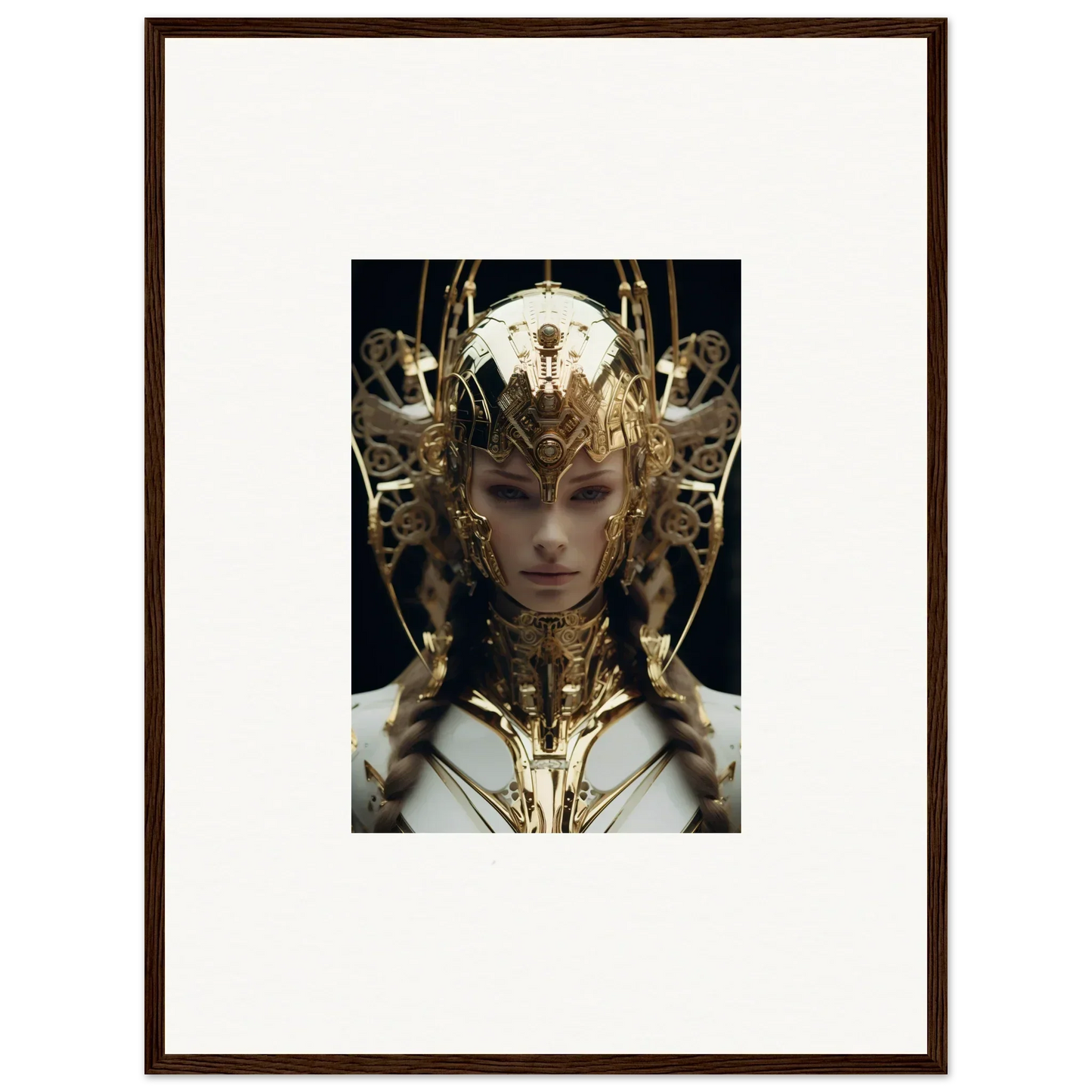 Ornate golden headdress showcasing intricate metalwork from Future Opulence Rewoven