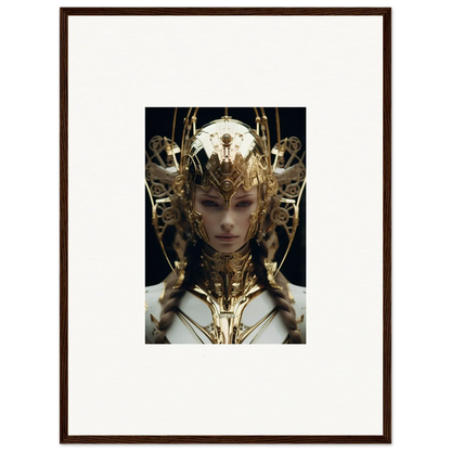 Ornate golden headdress showcasing intricate metalwork from Future Opulence Rewoven